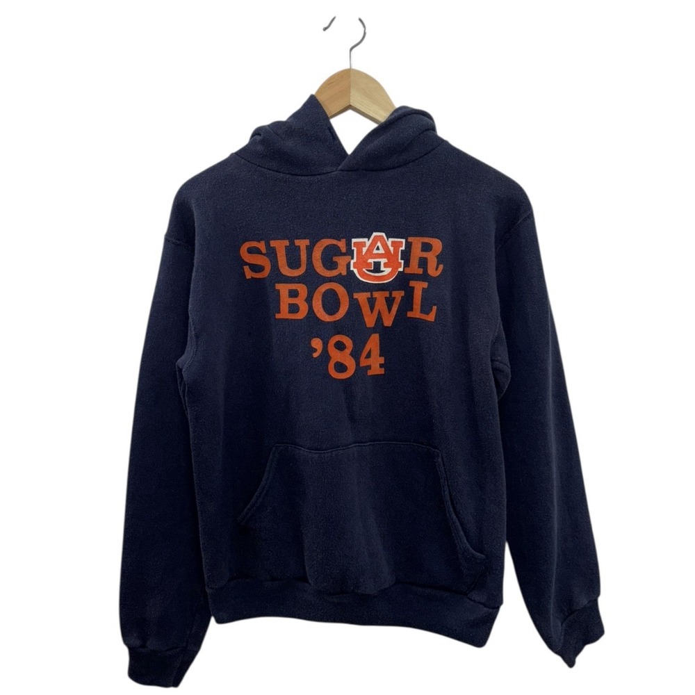 VTG Rare 80s Russell Athletic S Auburn Tigers 1984 Sugar Bowl Hoodie Sweatshirt‎